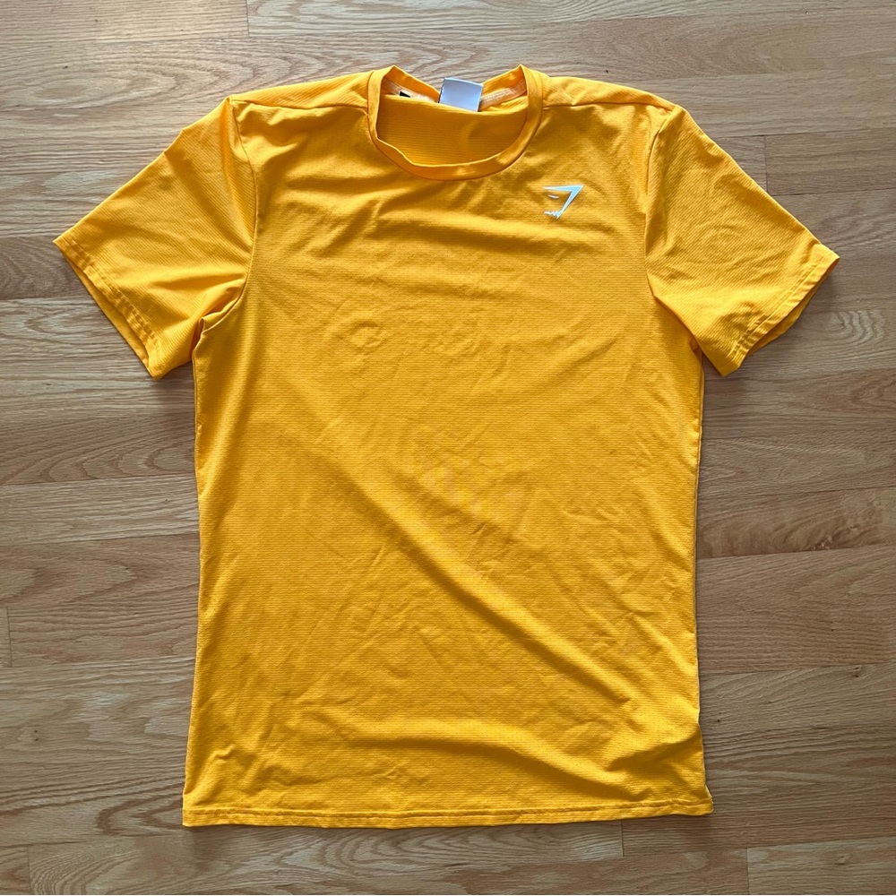Gymshark Men’s Orange T-Shirt (Size M)